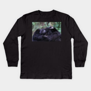 Baby Mountain Gorilla, Kwitonda Group, Rwanda, East Africa Kids Long Sleeve T-Shirt